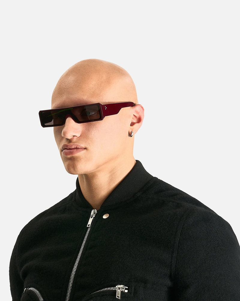 Rick Owens Eyewear OS Gethshades in Mahogany/Black