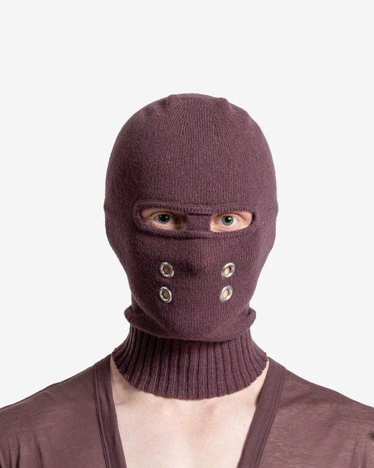 Rick Owens Men's Hats O/S Gimp Balaclava in Amethyst