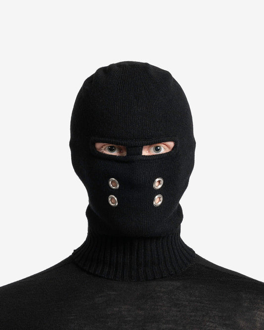 Rick Owens Men's Hats O/S Gimp Balaclava in Black