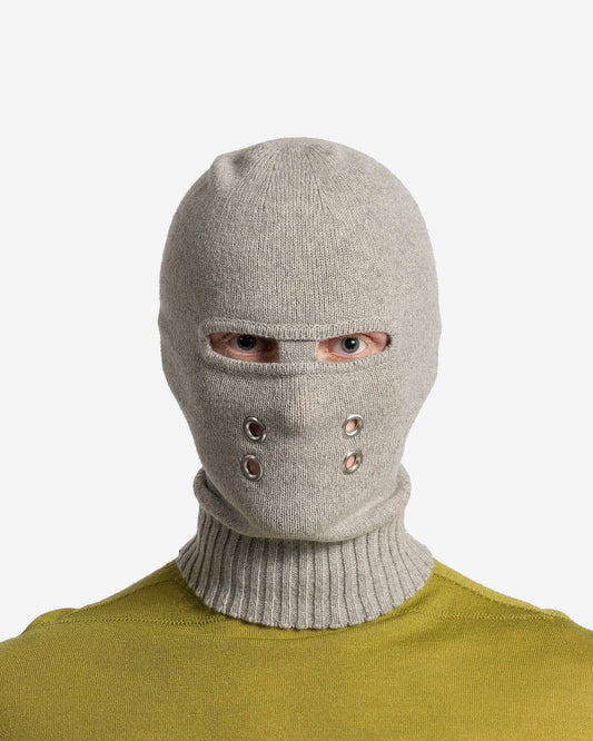 Rick Owens Men's Hats O/S Gimp Balaclava in Pearl