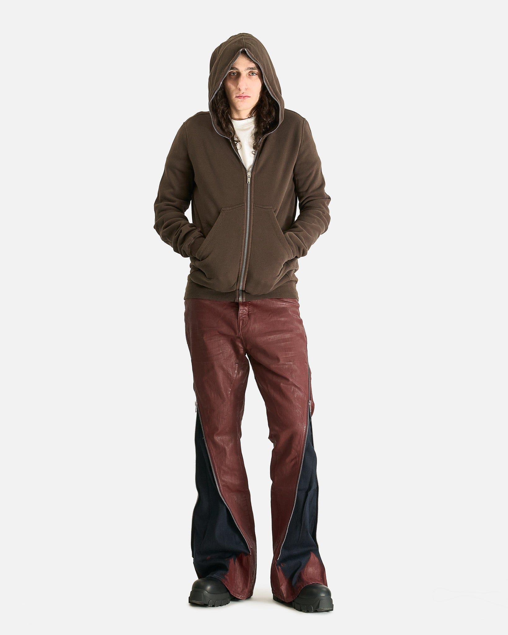 Rick Owens DRKSHDW Men's Sweatshirts Gimp Hoodie in Dark Dust