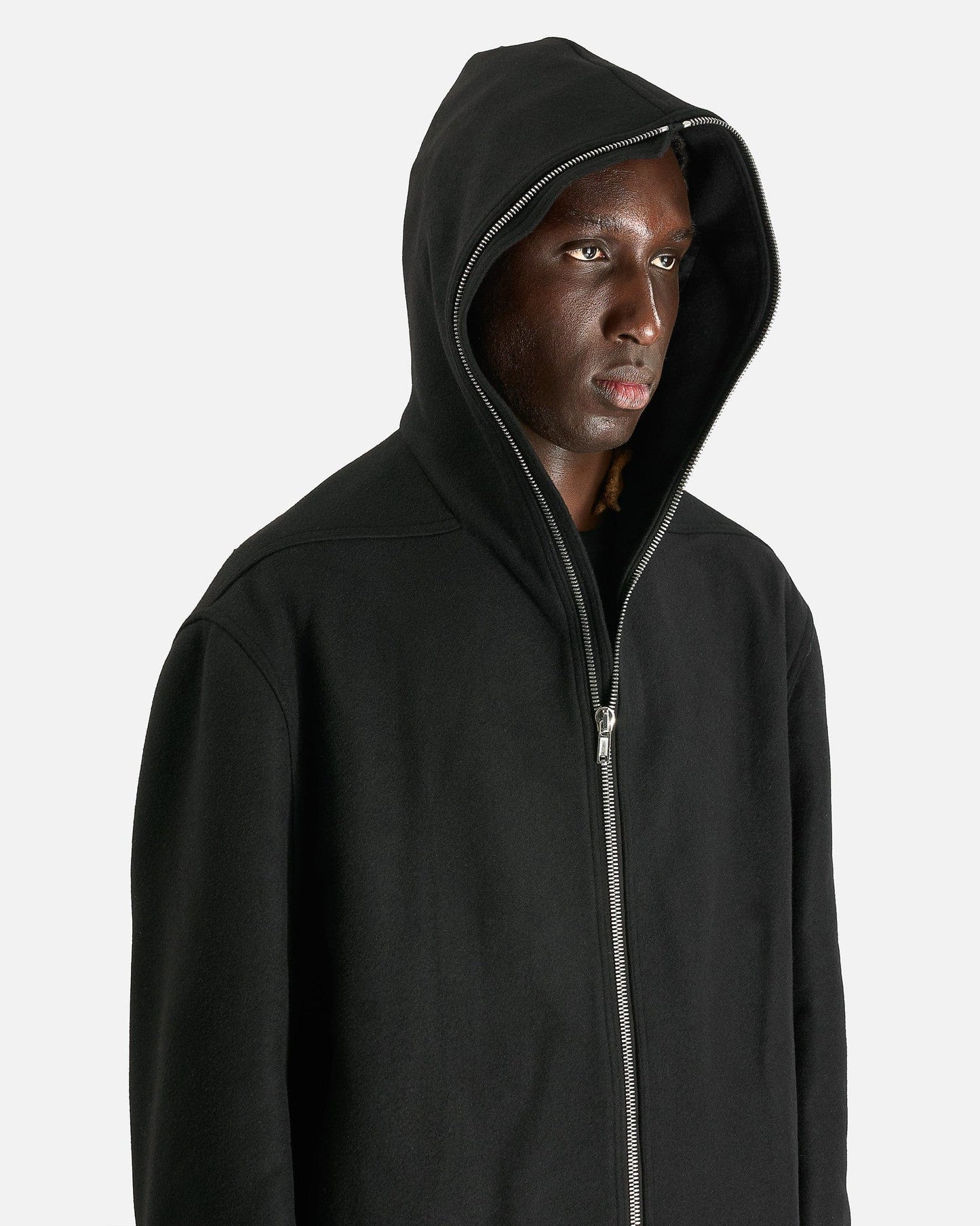 Rick Owens Men's Coat Gimp Mac in Black