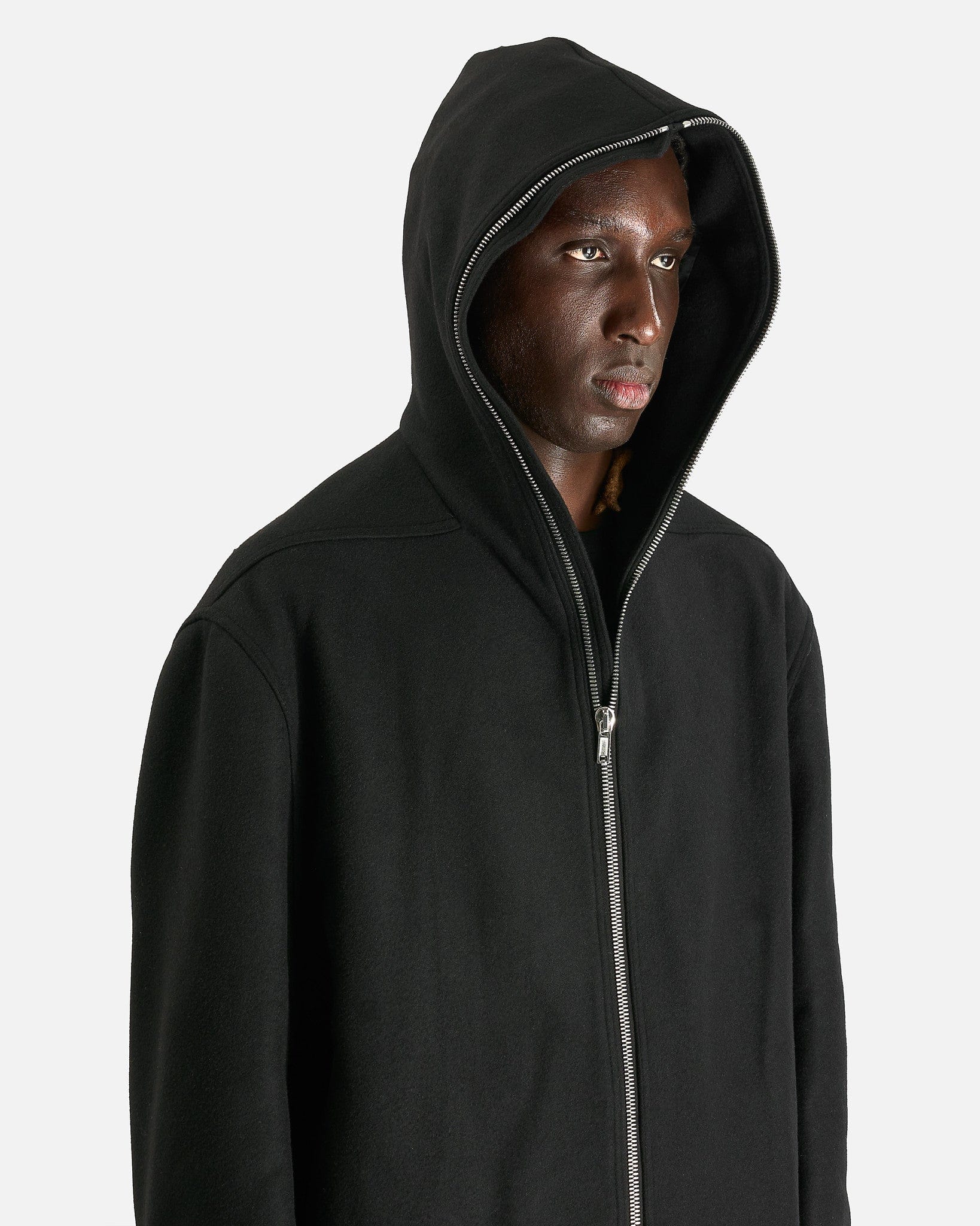 Rick Owens Men's Coat Gimp Mac in Black