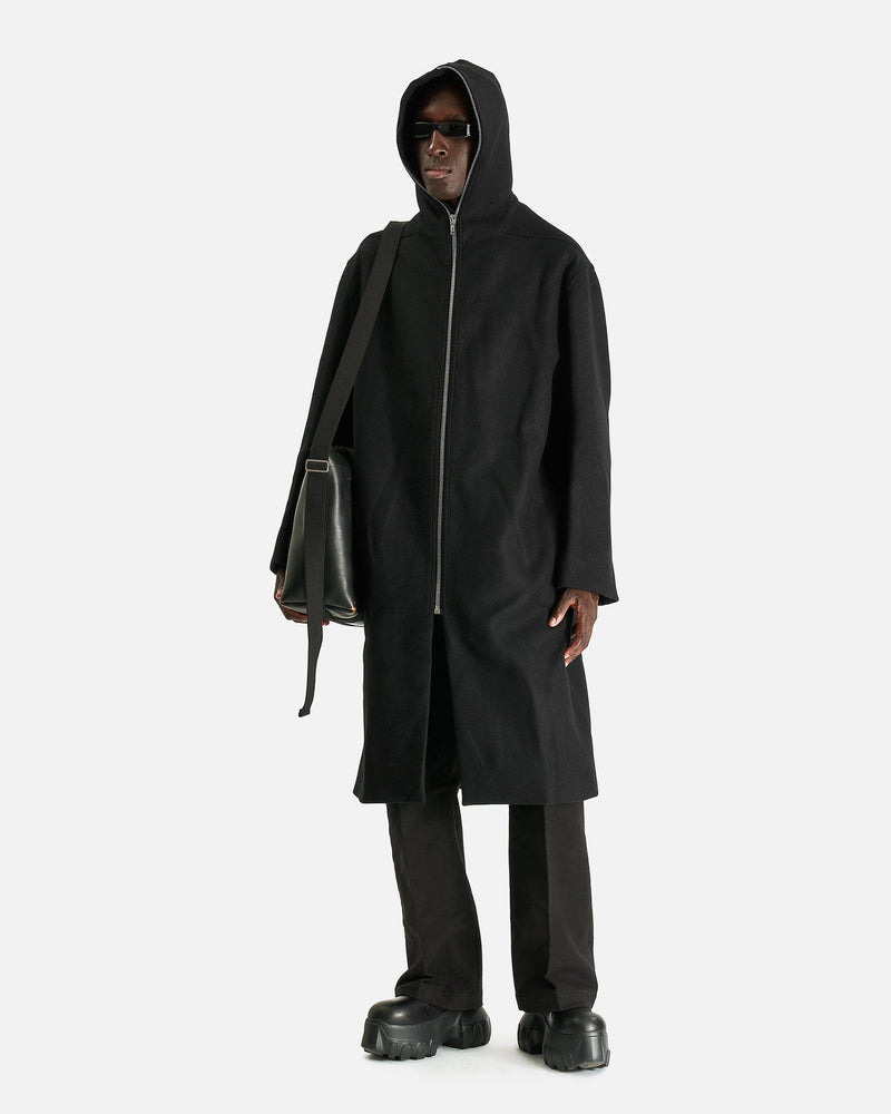 Rick Owens Men's Coat Gimp Mac in Black