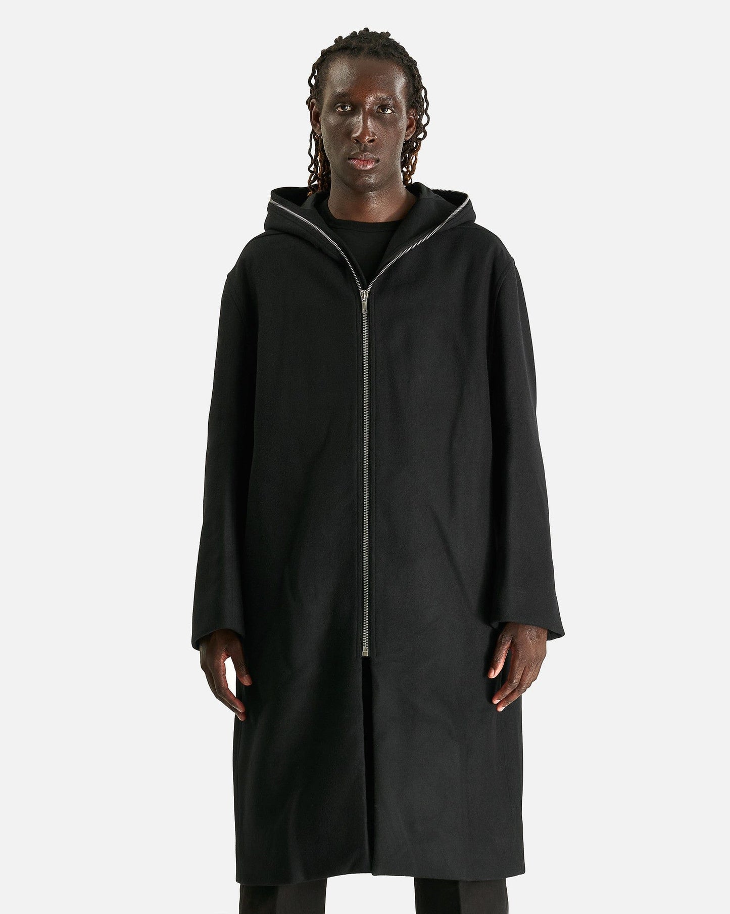 Rick Owens Men's Coat Gimp Mac in Black