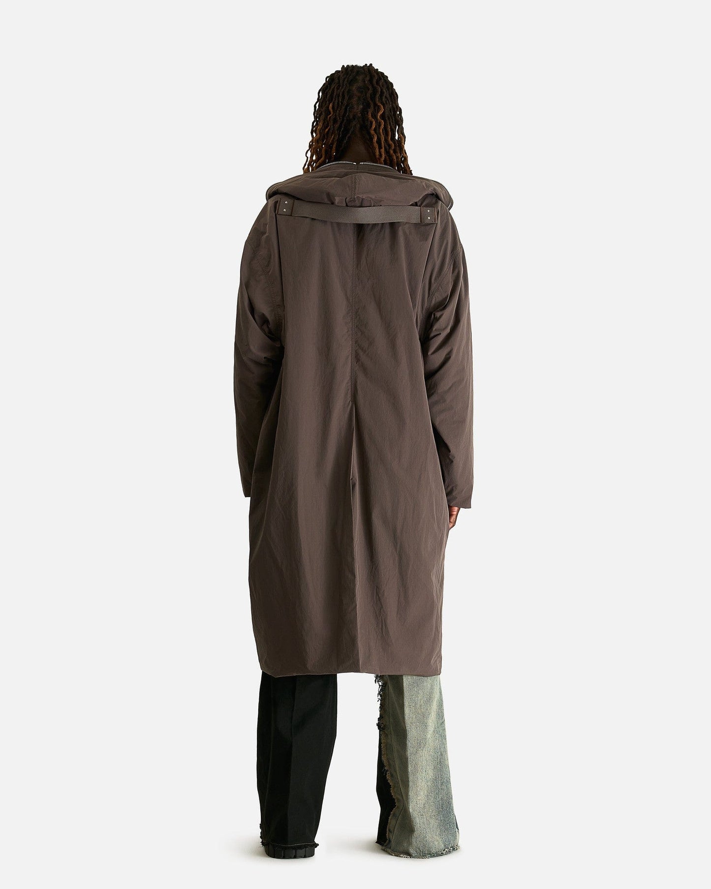 Rick Owens Men's Coat Gimp Mac Wide in Darkdust