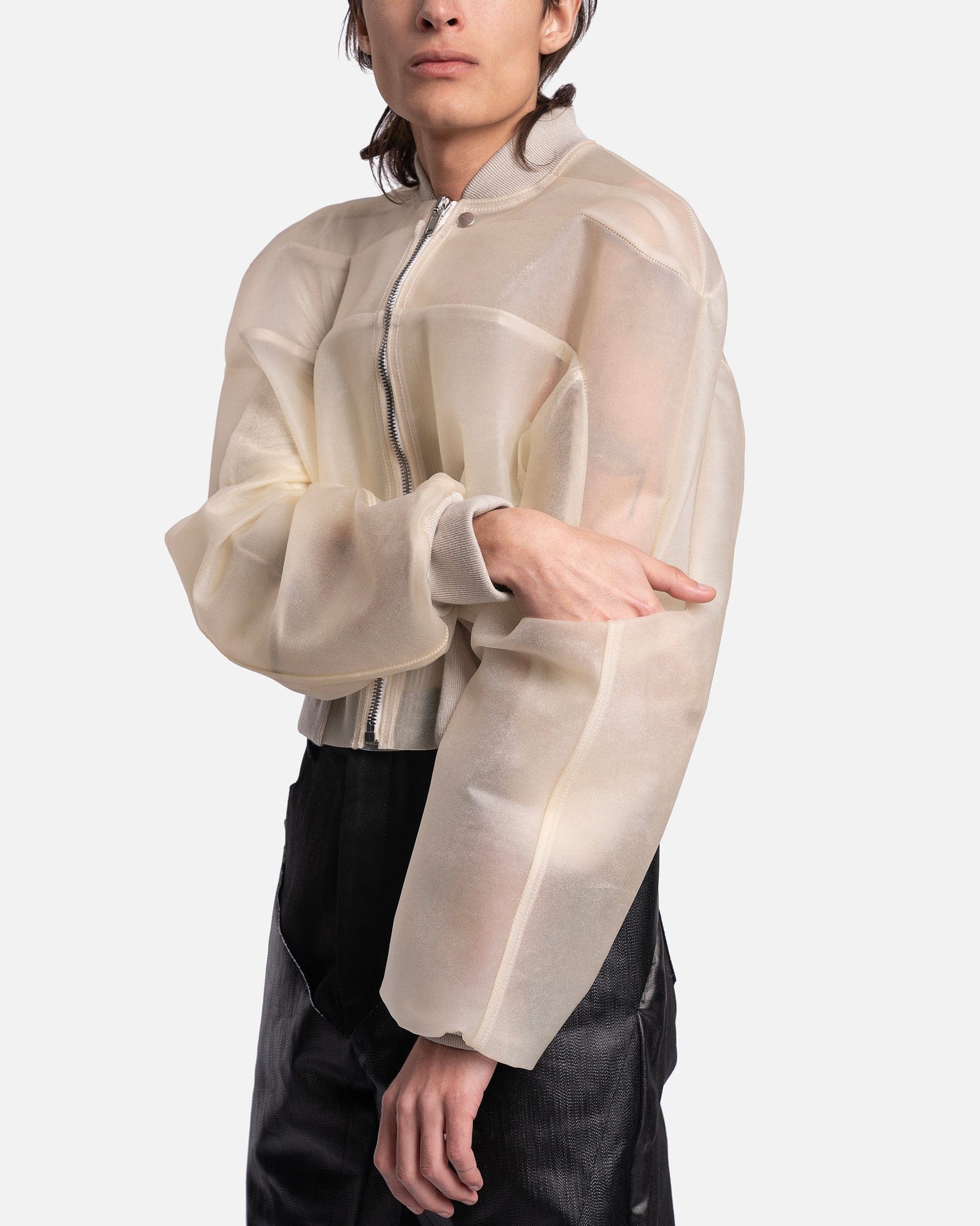 Girdered Bomber Cropped in Natural – SVRN