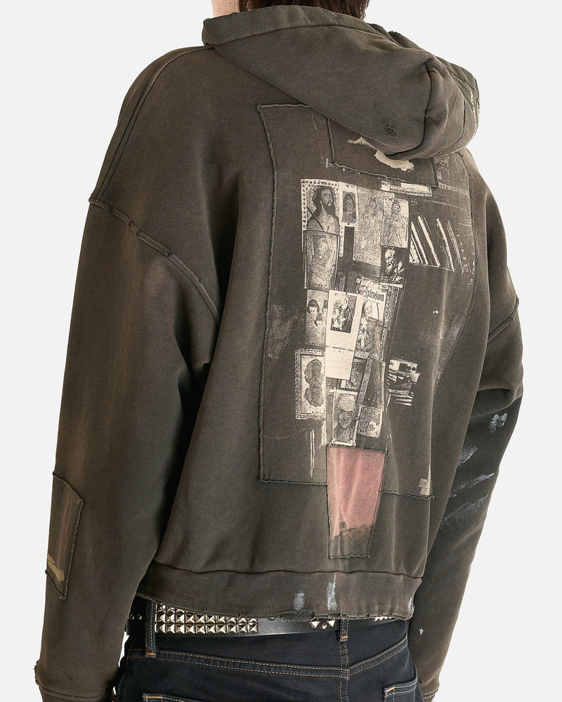 God With Revolver Zip Hoodie in Sun Faded Black – SVRN