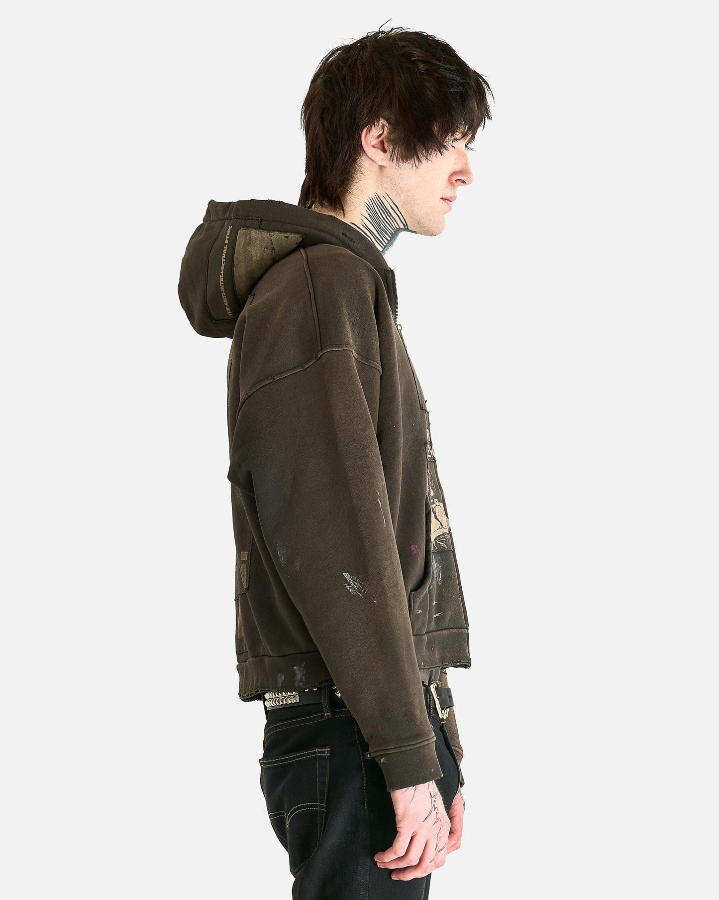 Enfants Riches Deprimes Men's Sweatshirts God With Revolver Zip Hoodie in Sun Faded Black