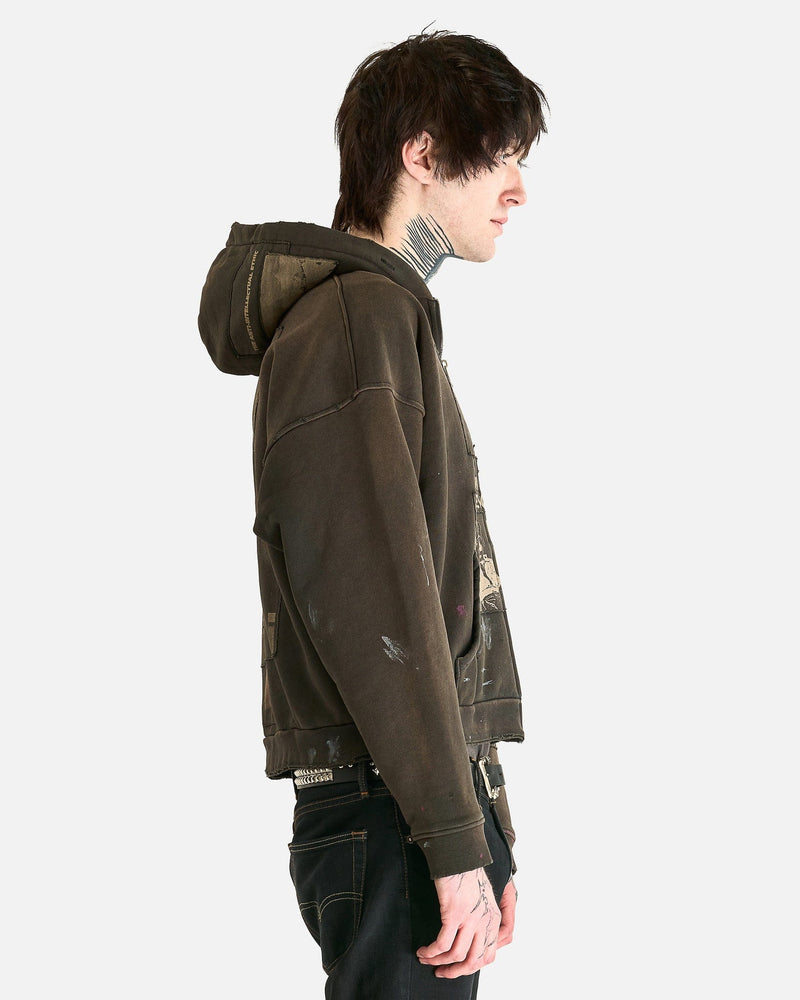 God With Revolver Zip Hoodie in Sun Faded Black – SVRN