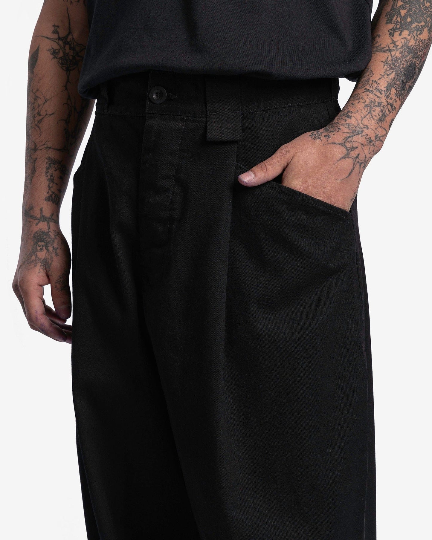 Willy Chavarria Men's Pants Gonzales Trousers in Black