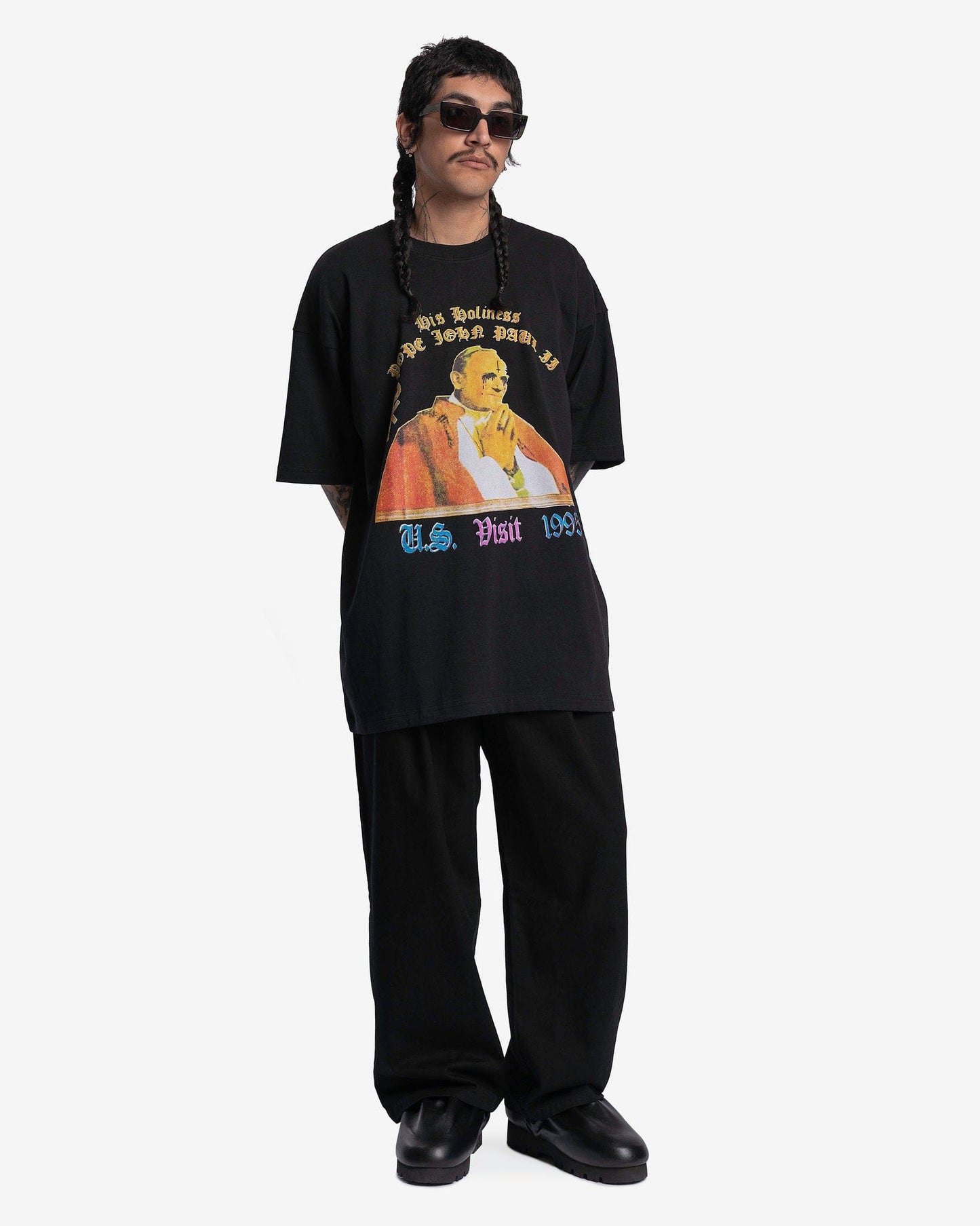 Willy Chavarria Men's Pants Gonzales Trousers in Black