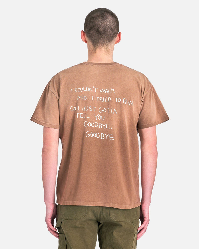 One of These Days Men's Shirts Goodbye, Goodbye Tee in Mustang Brown