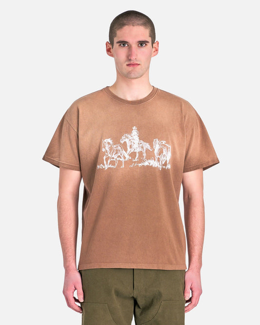 One of These Days Men's Shirts Goodbye, Goodbye Tee in Mustang Brown