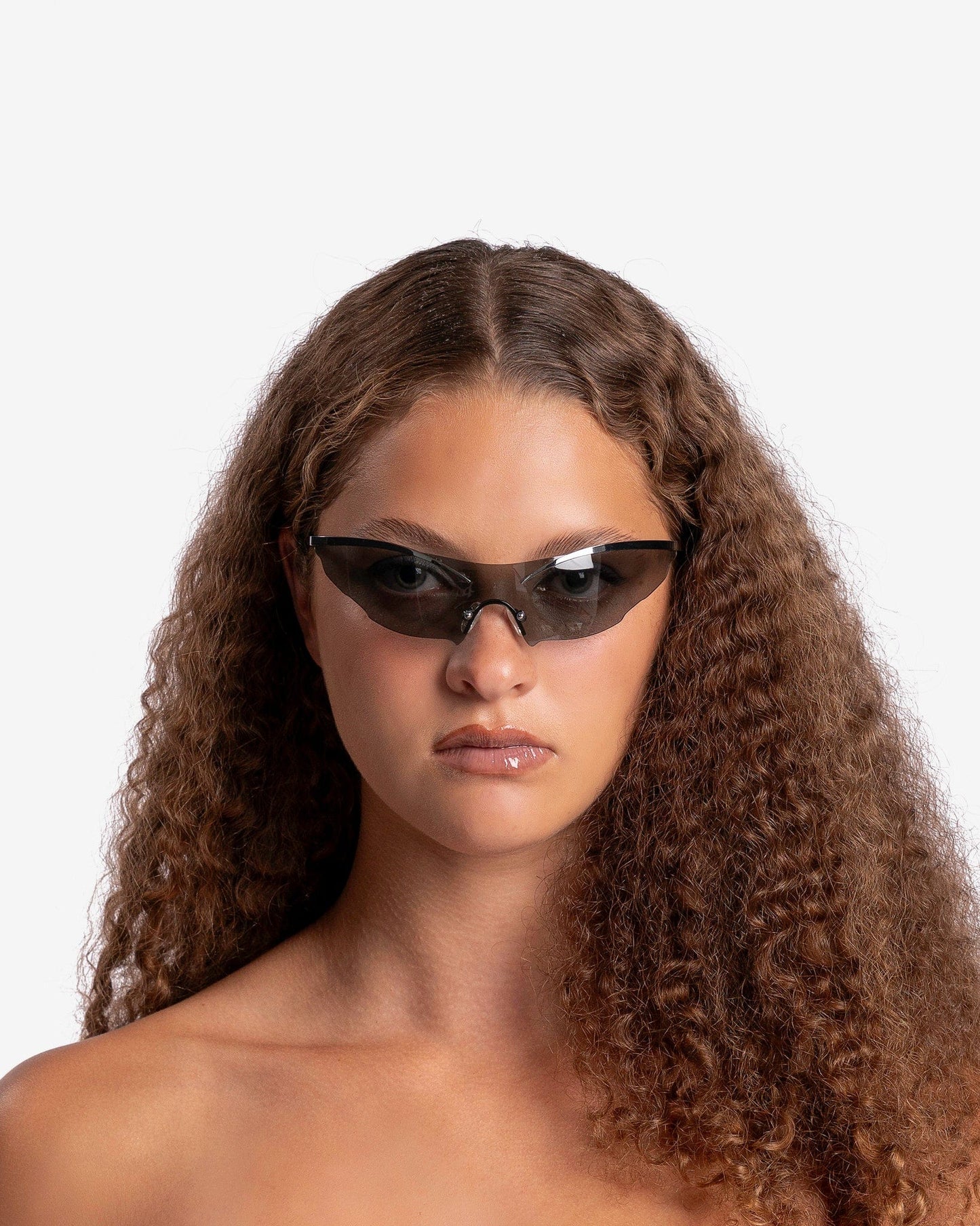 Goomheo Eyewear GOOMISWATCHINGYOU Sunglasses in Gun Metal Frame/Black Lenses