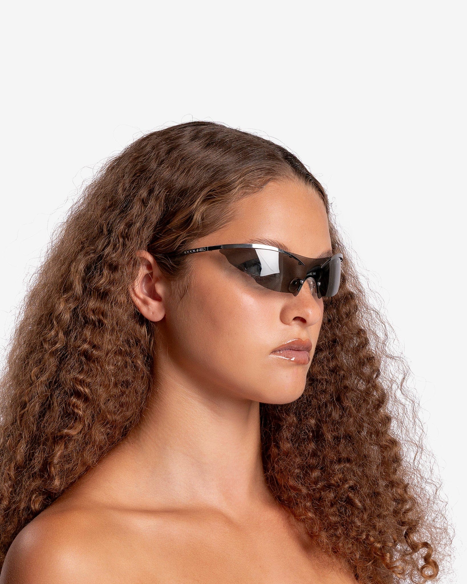 Goomheo Eyewear GOOMISWATCHINGYOU Sunglasses in Gun Metal Frame/Black Lenses