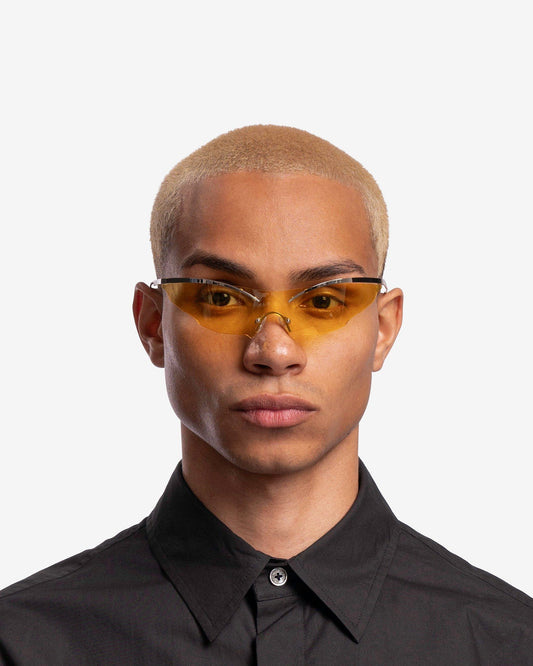 Goomheo Eyewear GOOMISWATCHINGYOU Sunglasses in Silver Frame/Yellow Lenses