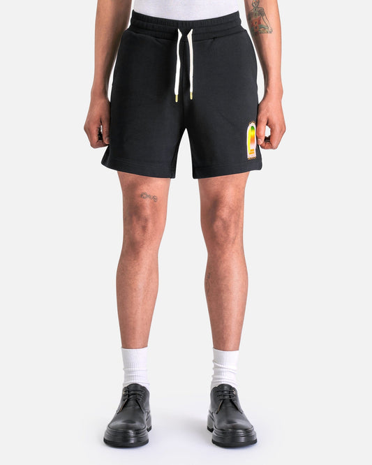 Casablanca Men's Shorts Gradient Arch Logo Sweatshort in Black