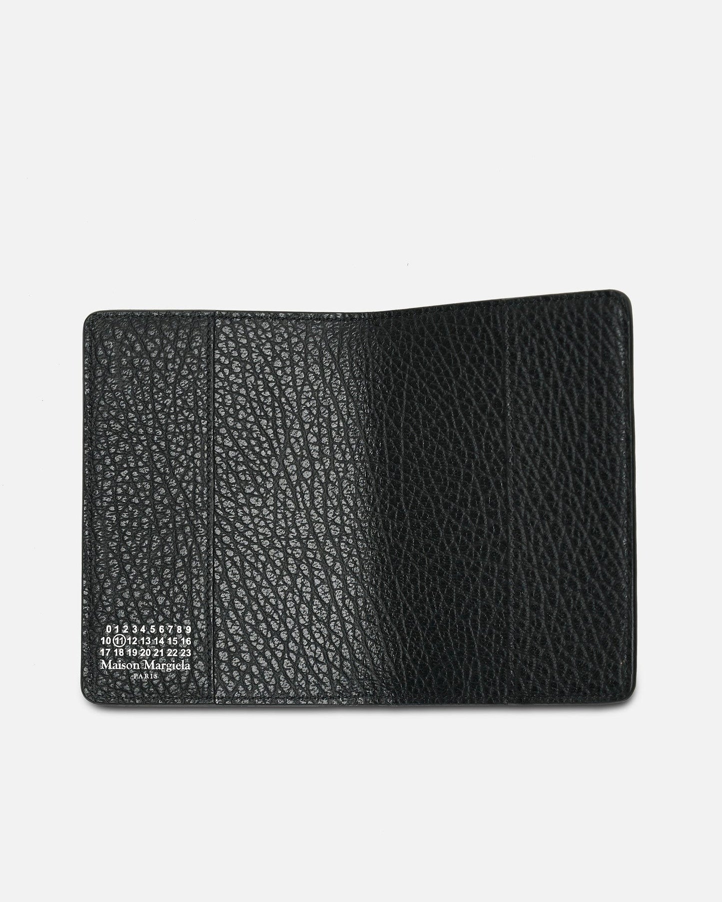 Maison Margiela Leather Goods O/S Grainy Leather Passport Cover in Black