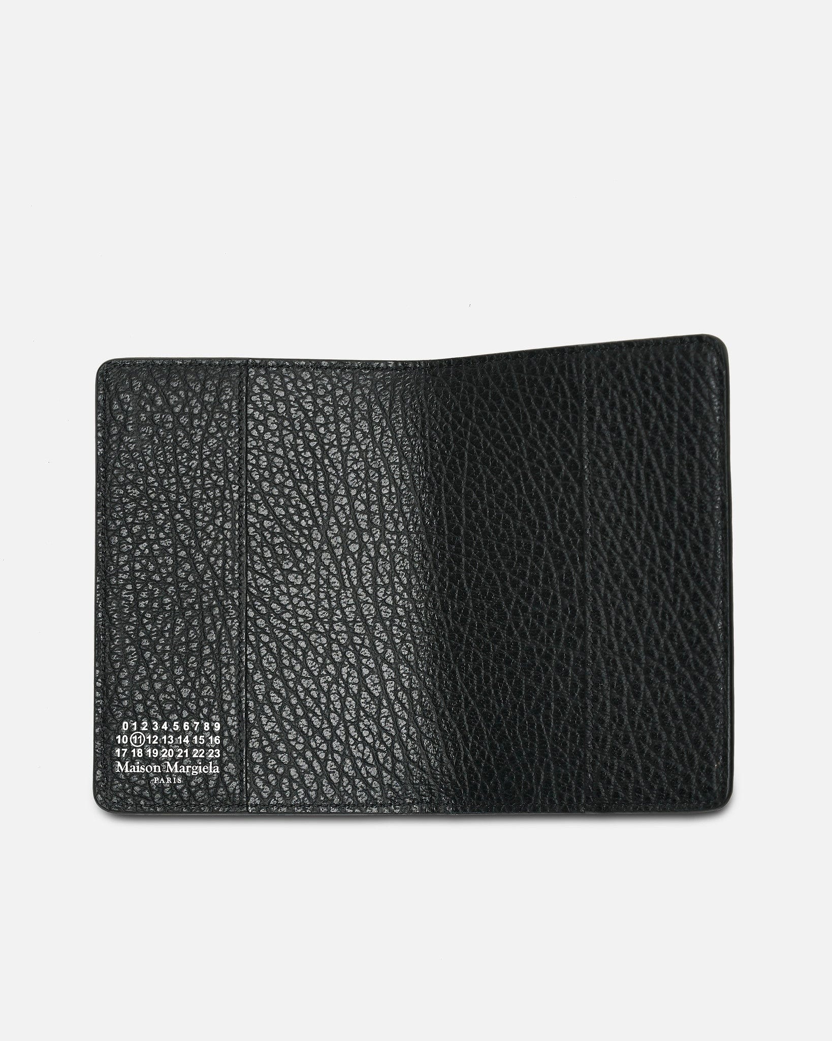 Maison Margiela Leather Goods O/S Grainy Leather Passport Cover in Black