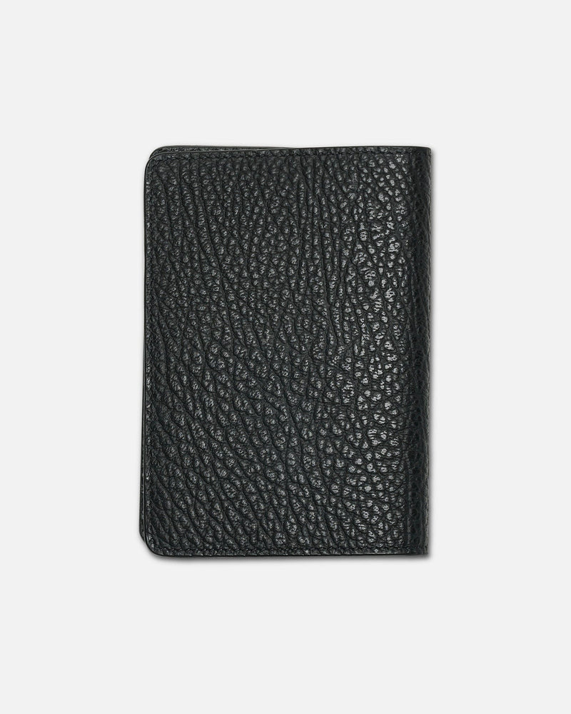 Maison Margiela Leather Goods O/S Grainy Leather Passport Cover in Black