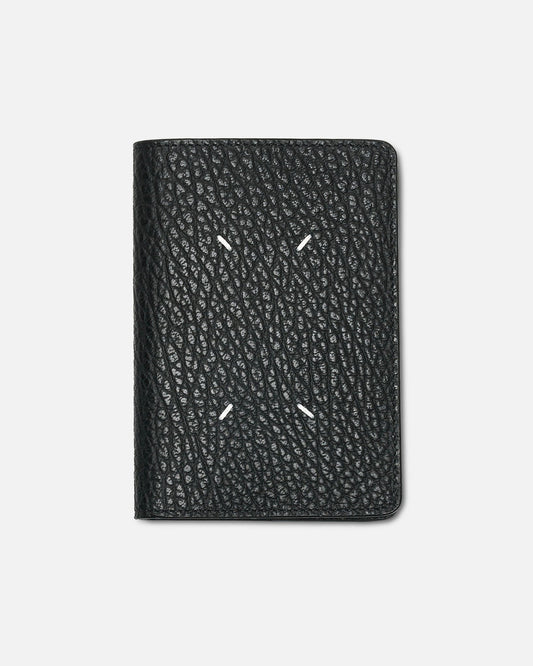 Maison Margiela Leather Goods O/S Grainy Leather Passport Cover in Black