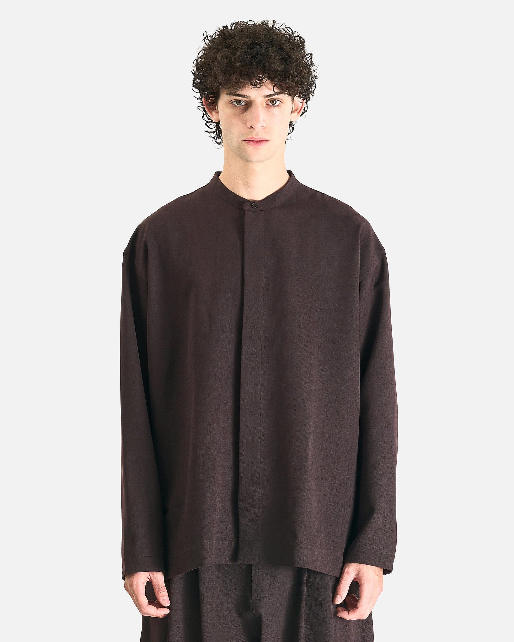 Double Pleat Volume Pant in Espresso Brown – SVRN