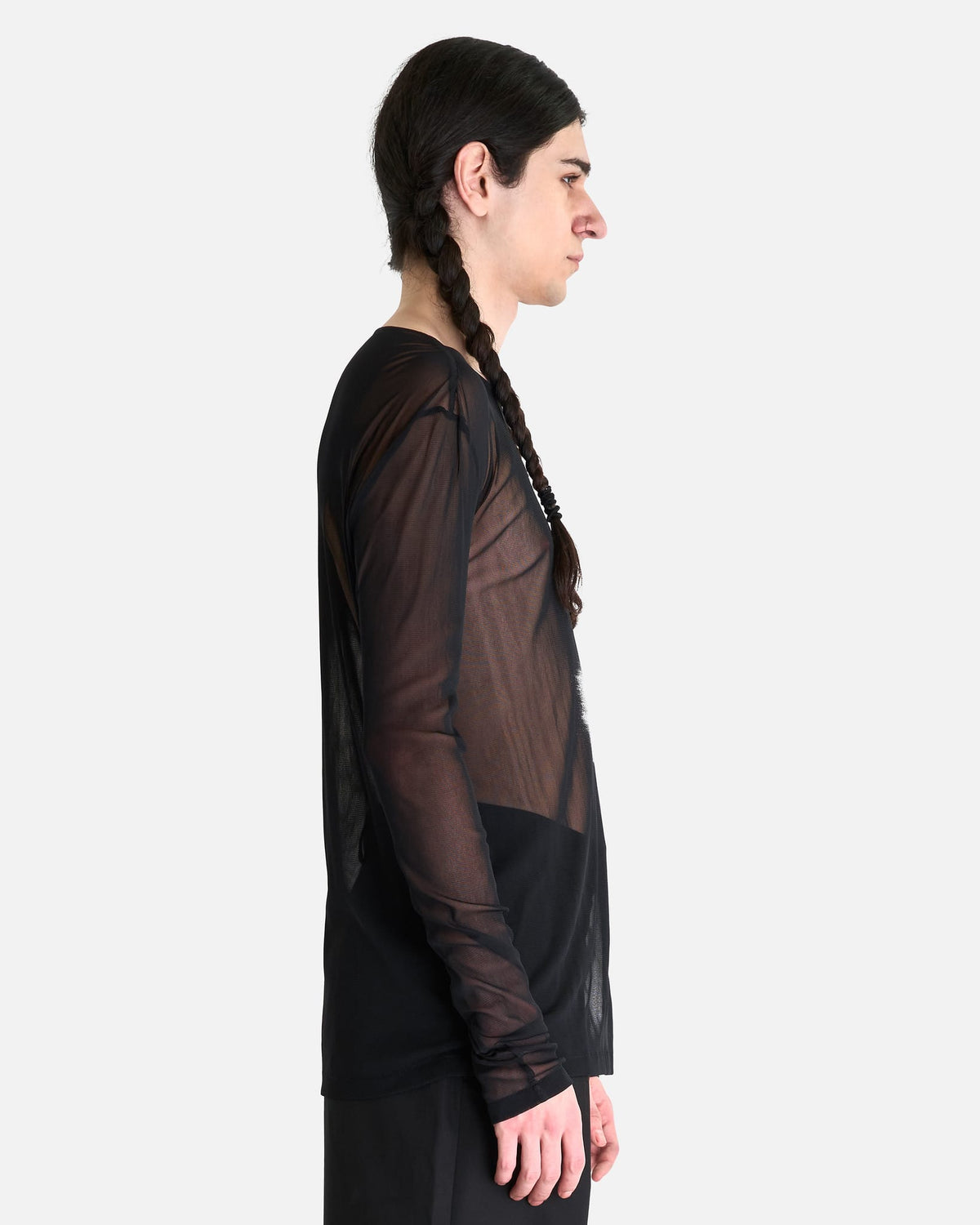Ann Demeulemeester Men's T-shirts Greg Slim Fit Fading Portrait T-Shirt in Black/Grey