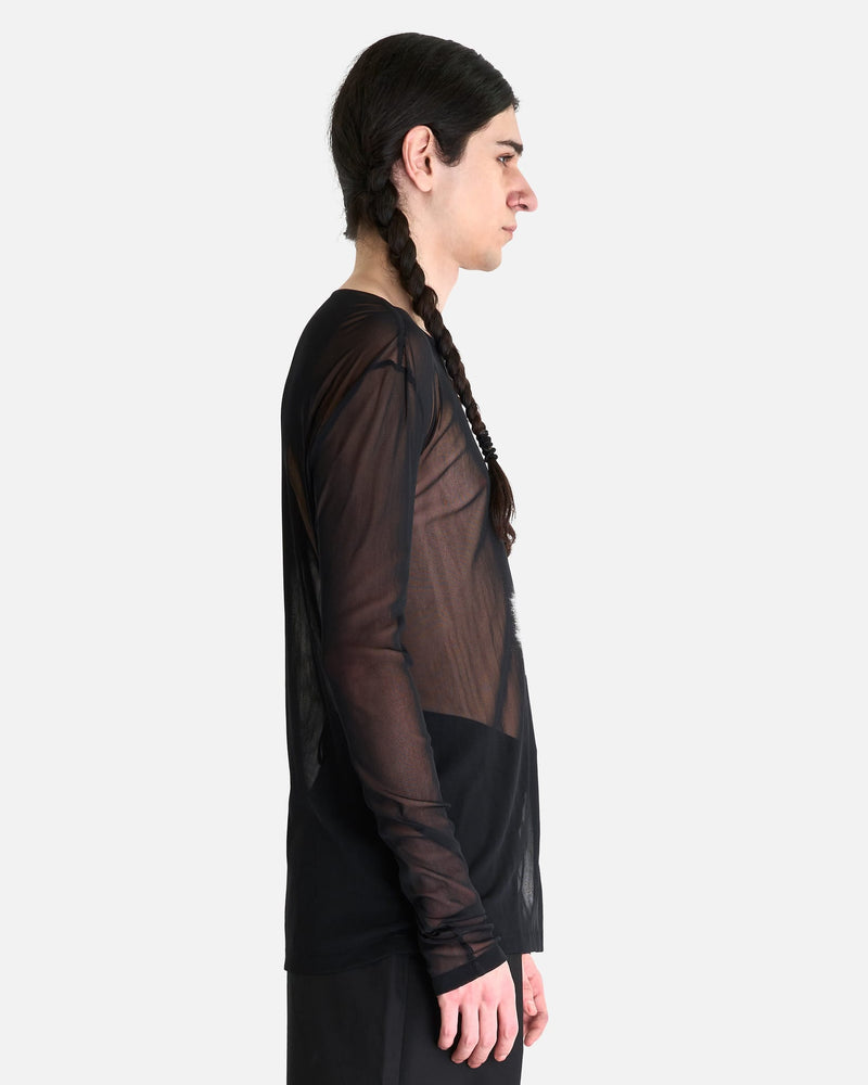 Ann Demeulemeester Men's T-shirts Greg Slim Fit Fading Portrait T-Shirt in Black/Grey