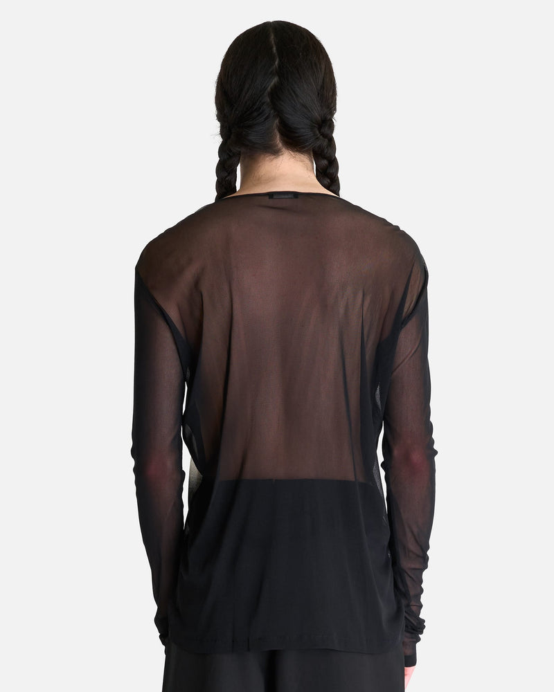 Ann Demeulemeester Men's T-shirts Greg Slim Fit Fading Portrait T-Shirt in Black/Grey