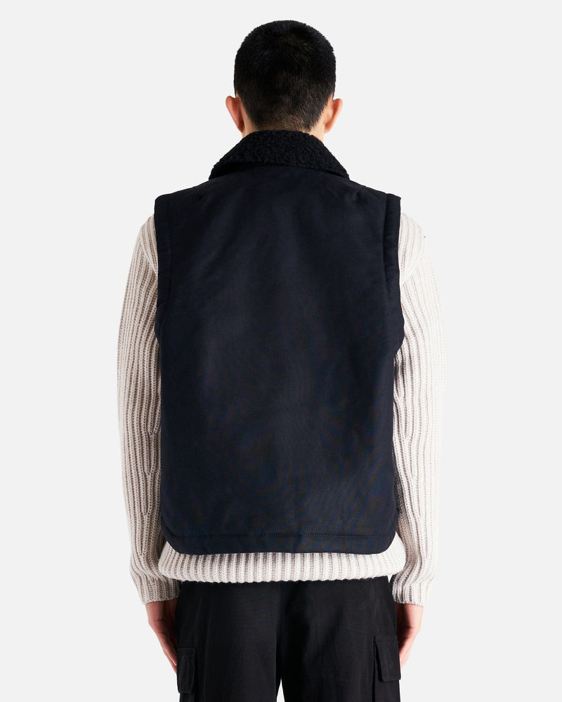 Our Legacy Men's Jackets Grizzly Vest in Black Highland Cotton