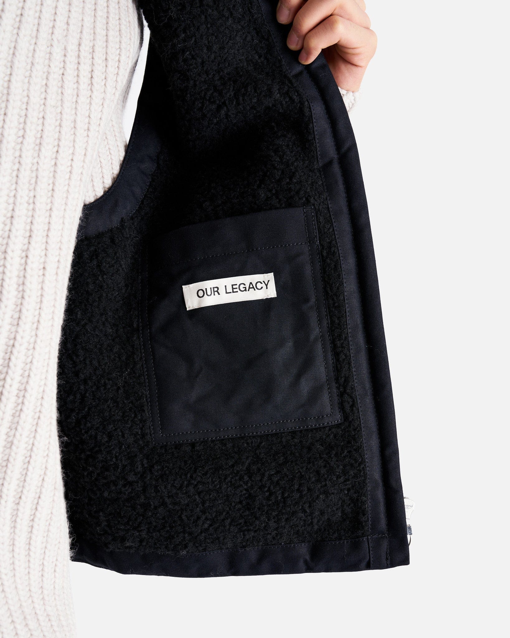 Our Legacy Men's Jackets Grizzly Vest in Black Highland Cotton