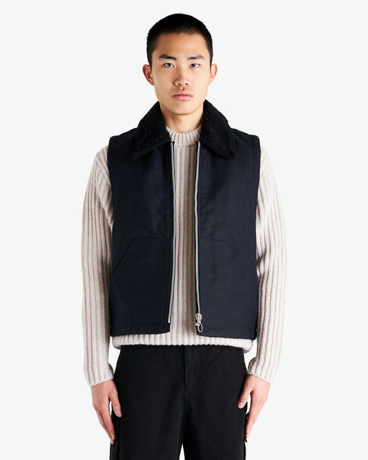 Our Legacy Men's Jackets Grizzly Vest in Black Highland Cotton