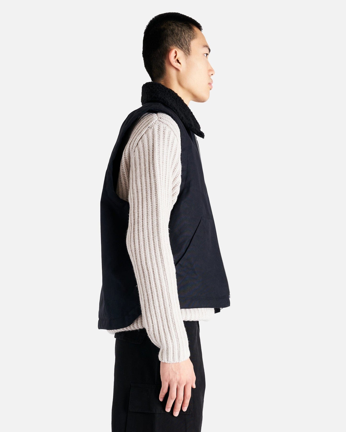 Our Legacy Men's Jackets Grizzly Vest in Black Highland Cotton