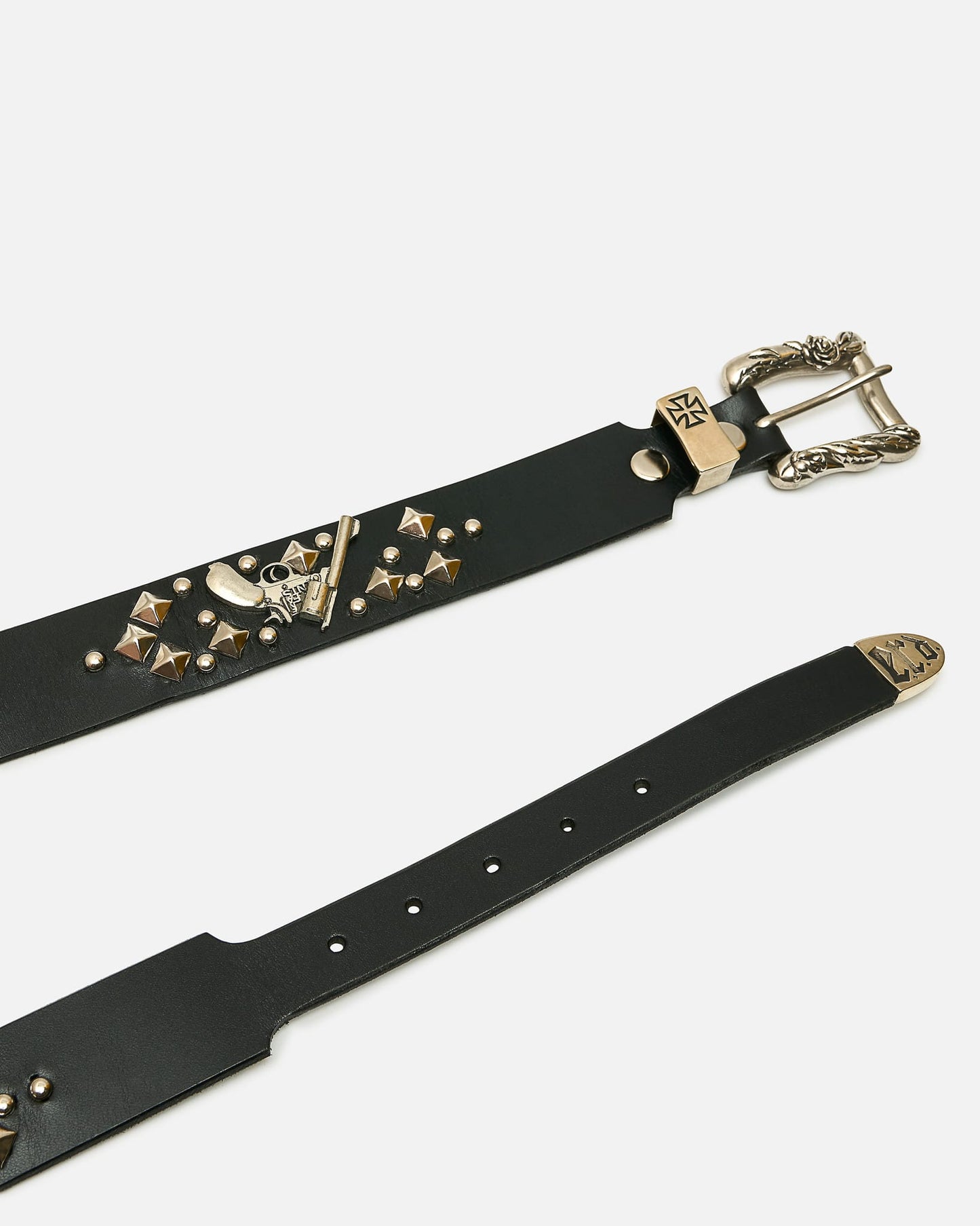 Enfants Riches Deprimes Leather Goods 105cm Gun Texas Serenade Belt in Black