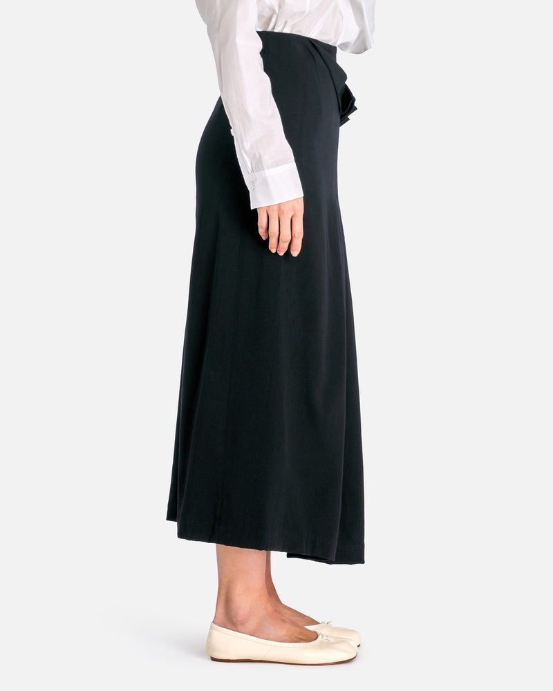 Y's by Yohji Yamamoto Women Skirts H-Pleated Wrap S in Black