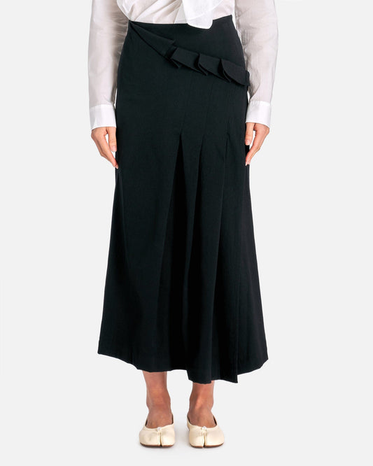Y's by Yohji Yamamoto Women Skirts H-Pleated Wrap S in Black