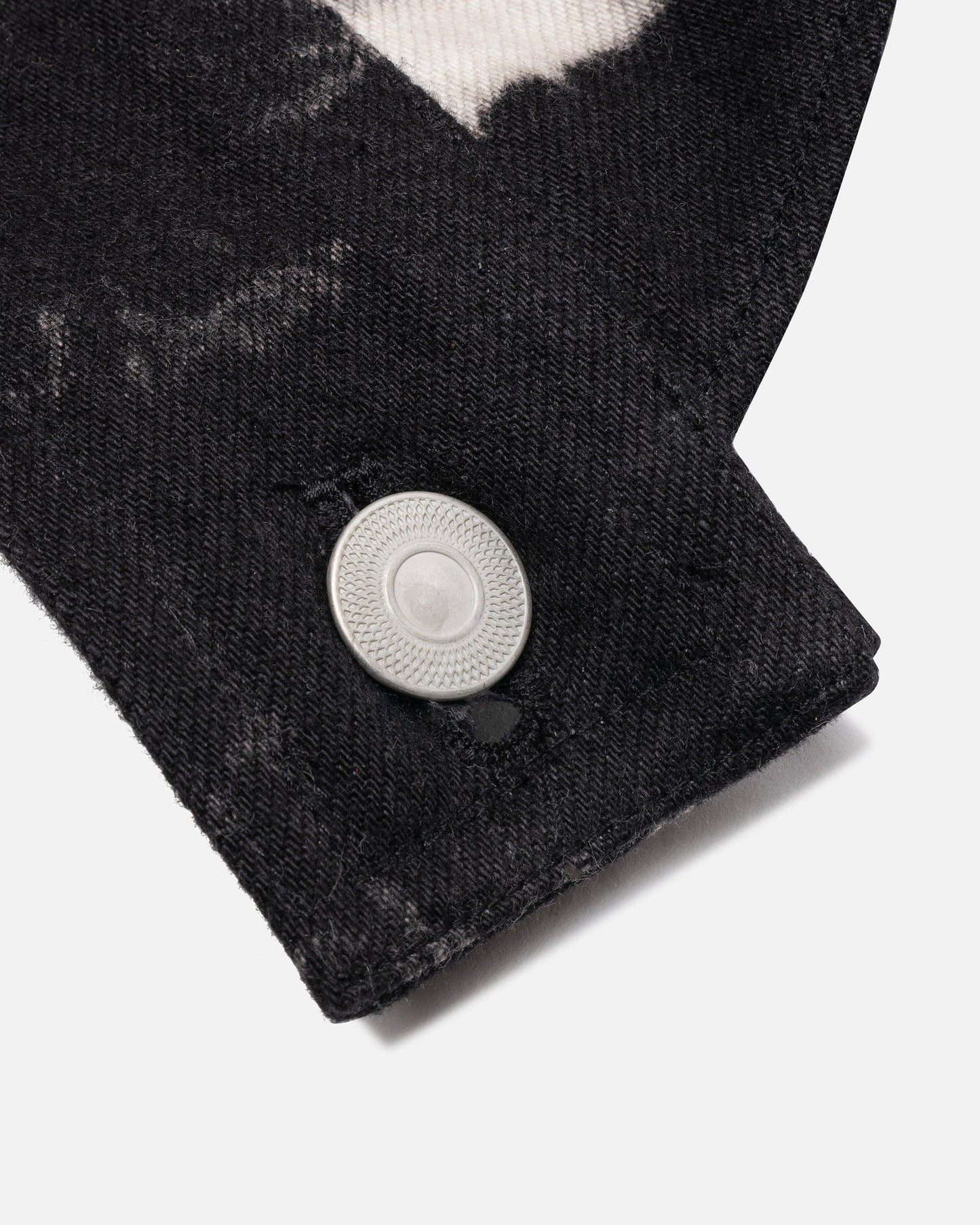 Goomheo Men's Gloves O/S Half Gloves in Black/White Washed Denim