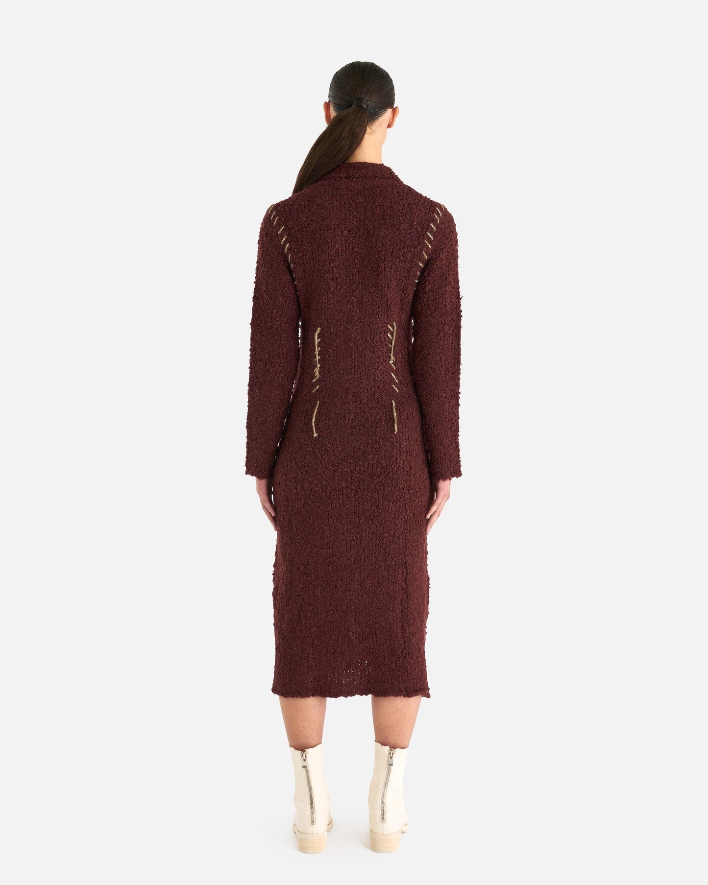 NAMACHEKO Women Dresses Hankford Button Dress in Chestnut Brown
