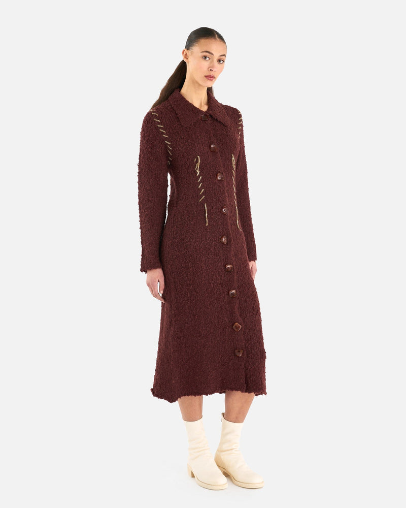 NAMACHEKO Women Dresses Hankford Button Dress in Chestnut Brown
