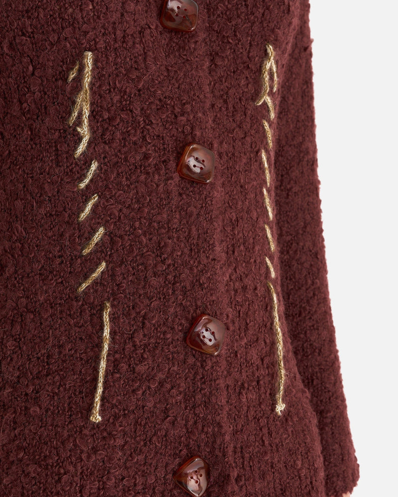 NAMACHEKO Women Dresses Hankford Button Dress in Chestnut Brown