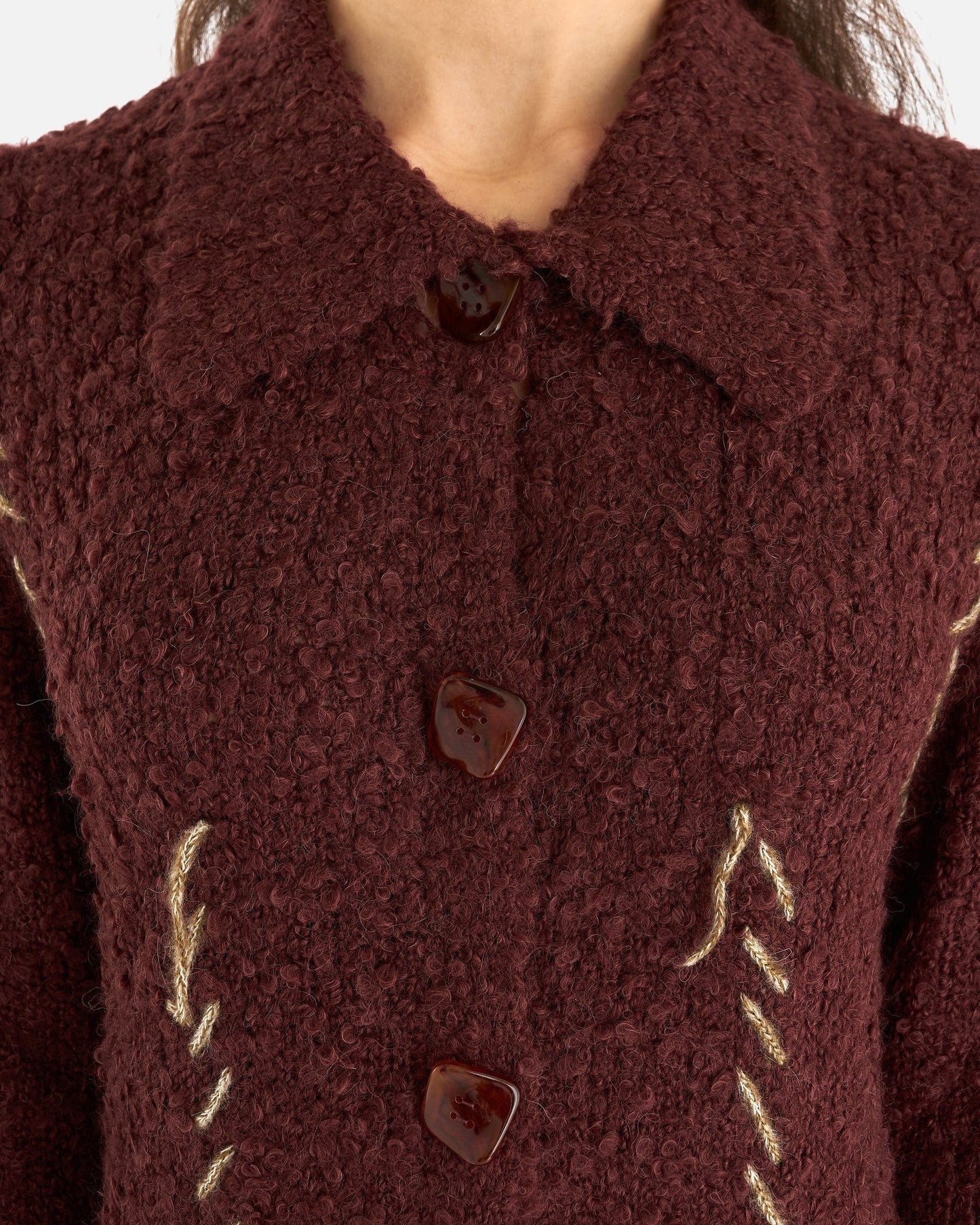 NAMACHEKO Women Dresses Hankford Button Dress in Chestnut Brown