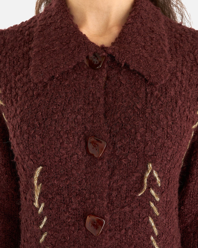 NAMACHEKO Women Dresses Hankford Button Dress in Chestnut Brown