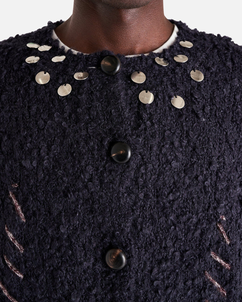 NAMACHEKO Men's Sweater Hankford Cardigan in Navy