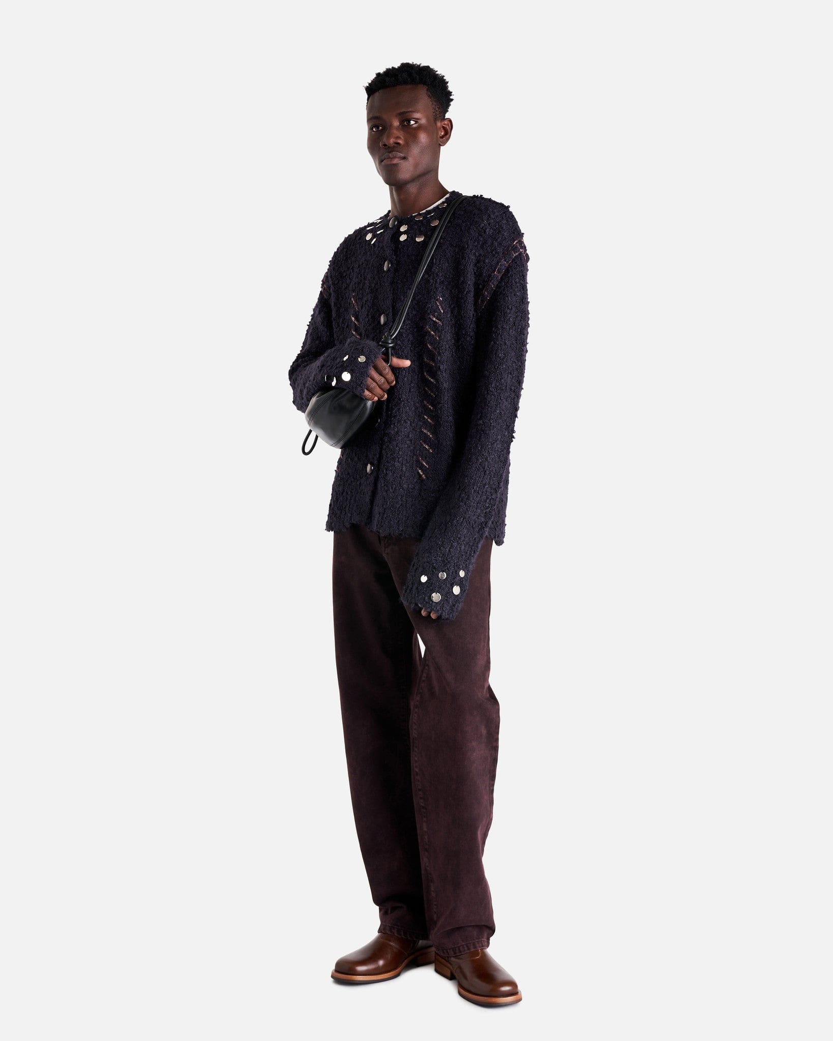 Hankford Cardigan in Navy – SVRN