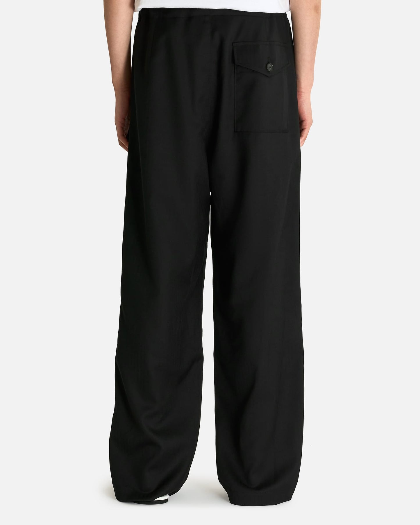 Auralee Men's Pants Harringbone Cargo Pants in Black
