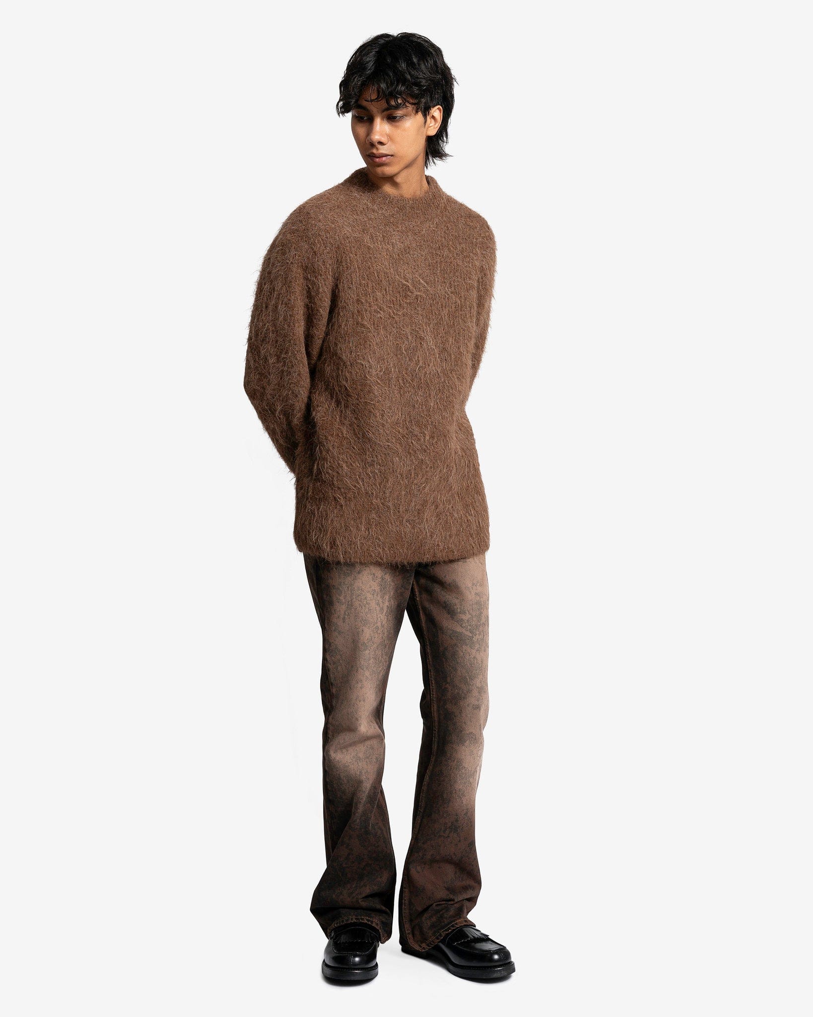 Séfr Men Sweaters Haru Sweater in Taupe Alpaca