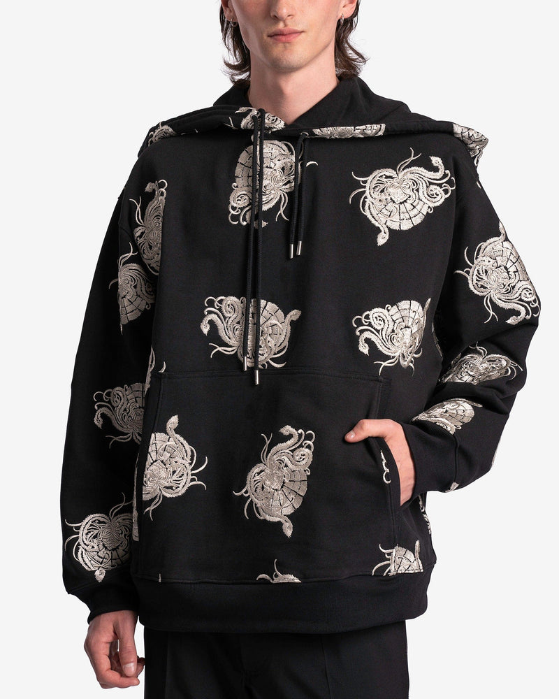 Dries Van Noten Men's Sweatshirts Haxel EMB Hoodie in Black