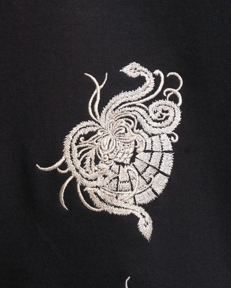 Dries Van Noten Men's Sweatshirts Haxel EMB Hoodie in Black