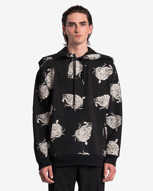 Dries Van Noten Men's Sweatshirts Haxel EMB Hoodie in Black